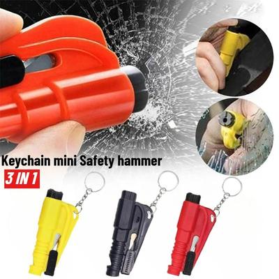Safety Hammer with Rescue Whistle Car Escape Tool 3-in-1 Window Breaker Seatbelt Cutter Compact Emergency Escape Tool for Car