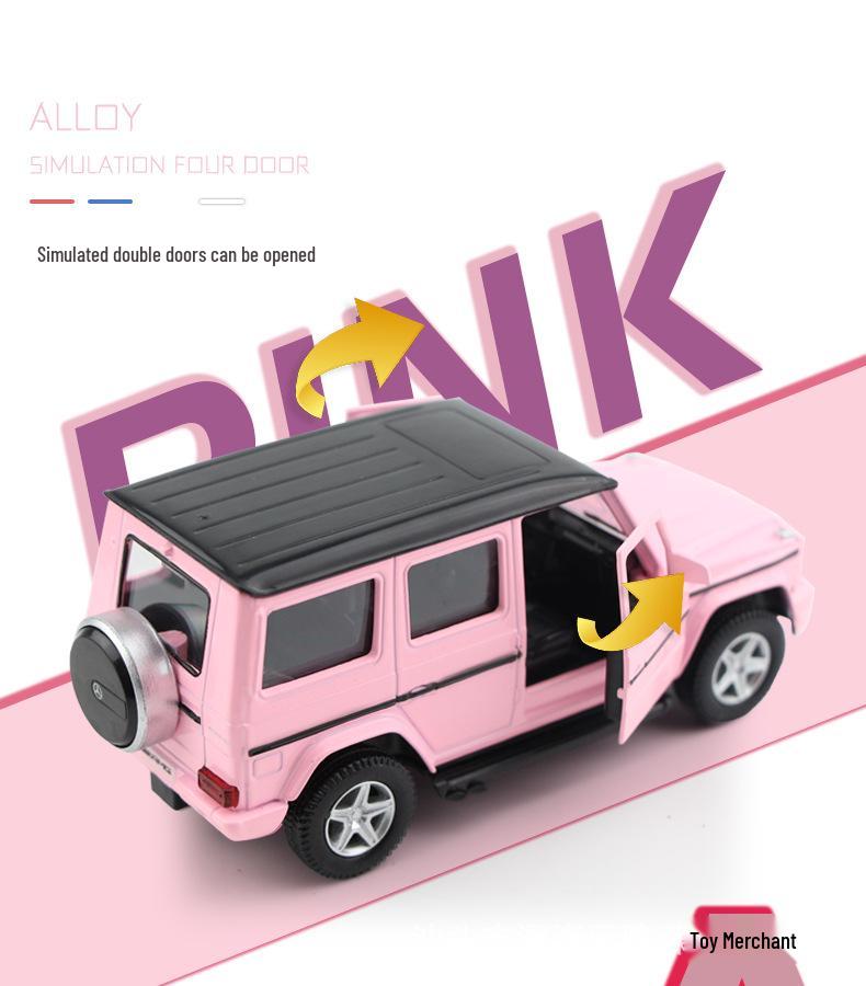 1:36 Pink Heart Model Car for Girls - Douyin Influencer Style Alloy Toy Car
