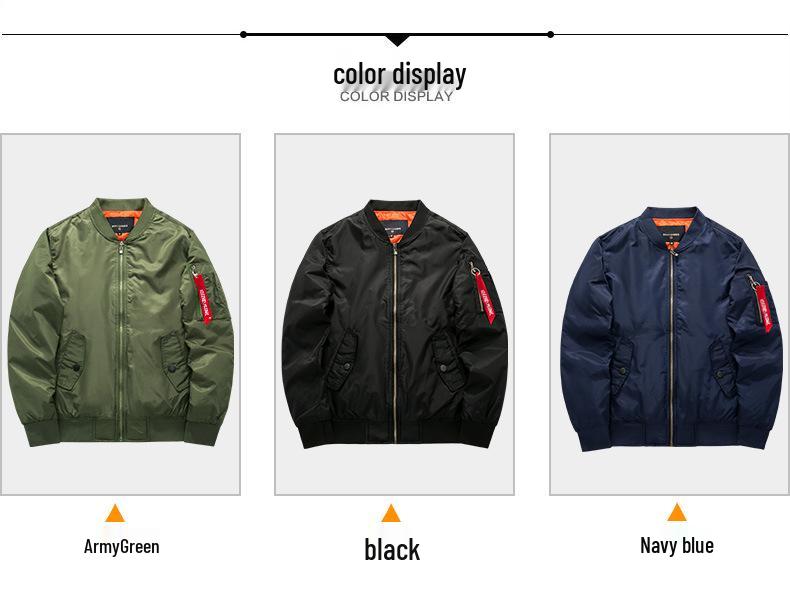 Men's Plus Size Cotton Jacket - Autumn/Winter MA Aviator Style (6XL)