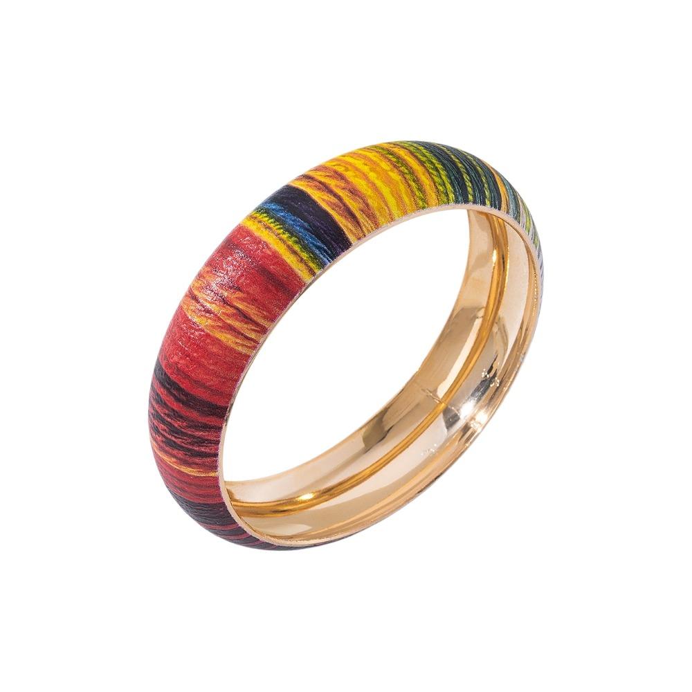

Colorful Ethnic Bangle Vintage Hand Bracelet Stripes Boho Style Bangle Ladies Style 11