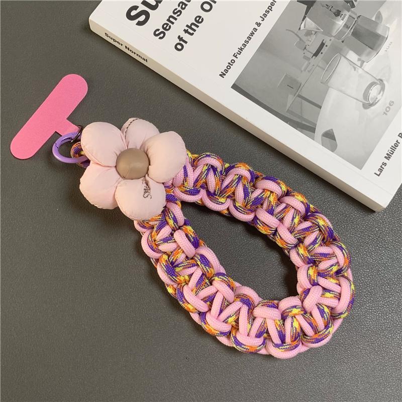 Widened Wrist Rope Mobile Phone Lanyard Short Phone Camera Strape Multi-Color Weaven Rope Travel Anti-theft Phone Lanyard Polyester / Nylon
