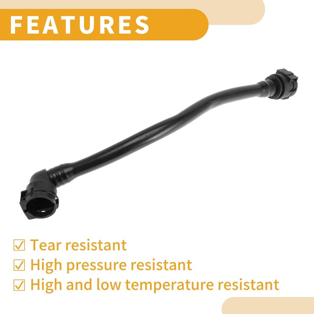 Kühlerschlauch Nr. A2465010058 Überlaufschlauch für Kühlmittelbehälter Einfüllrohr für Mercedes-Benz GLA250 2015-2020 Gummi Schwarz Gute Abdichtung