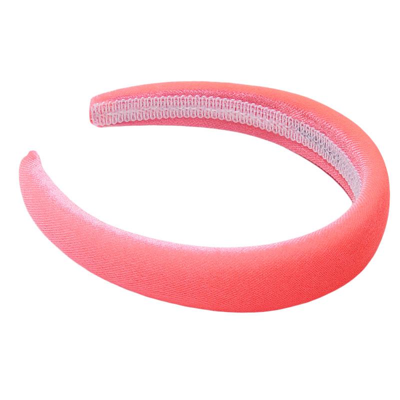 

Модные винтажные женские бархатные ободки для волос, аксессуары для волос, повязка на голову шириной 2,5 см, толщиной 1 см блестящий розовый