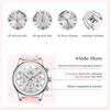 New Business Womens Watches Luxury Leather Chronograph Quartz Watch for Ladies Fashion Wristwatch Relogio Mujer