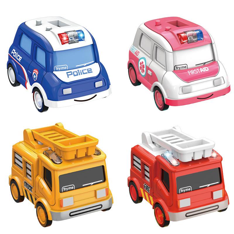Interesting Alloy Electronic Watch Back Force Induction Cartoon Car Sound And Light Children's Toy Car Watch
