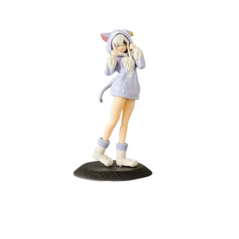 New model Anime Rem Emilia Cat RE: Living From Scratch In Another World, Characters In Different Colors, Static Toys, Gifts