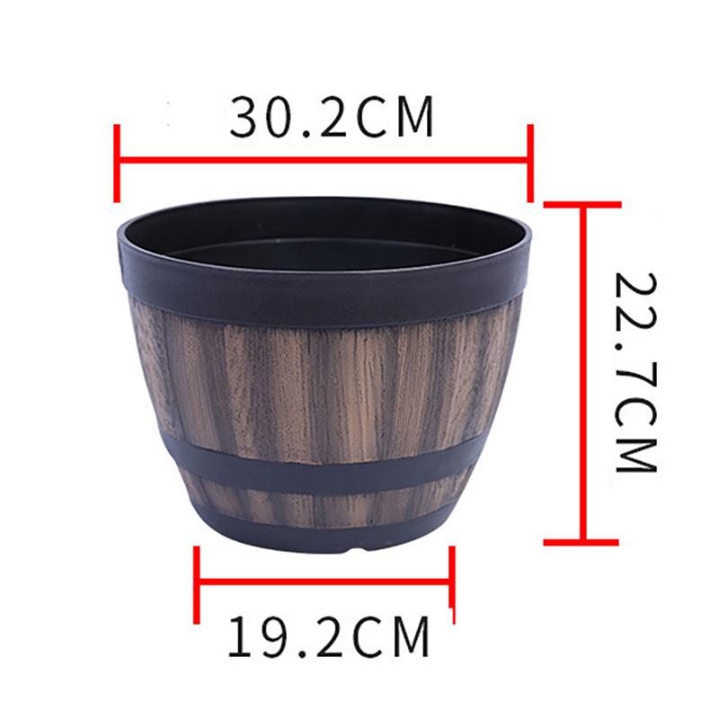 

Bucket-Liked Flower Pot Large Capacity Retro Planter For Home And Garden Resin European Retro Lotus Water Lily Pot A2