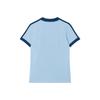 adidas V-Neck T-Shirt Light Blue Unisex Tops 693636-XJEBZ-4709