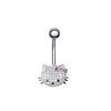 Cartoon Cute Hello Kitty Shiny Zircon Belly Button Ring For Women Sexy Body Jewelry Navel Piercing Beach Party Accessories Gift