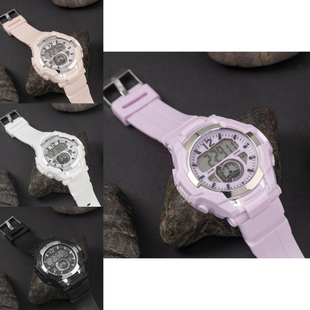 Kids Digital Sport Watch With Waterresistant Pvc Strap For Children And Teens