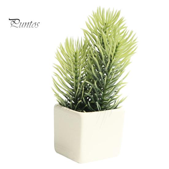 

Кукольный домик, зеленое растение, имитация портативного керамического кукольного домика, миниатюрные сосновые ветки для кукольного дома 1/6 белый