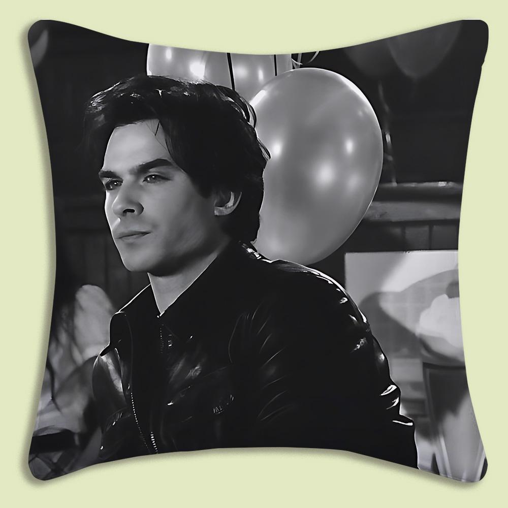 1pc Damon Salvatore Pillow Set Vampire Diaries Pillowcase Sofa Decoration Home Double Sided Printed Cute Cushion Cover