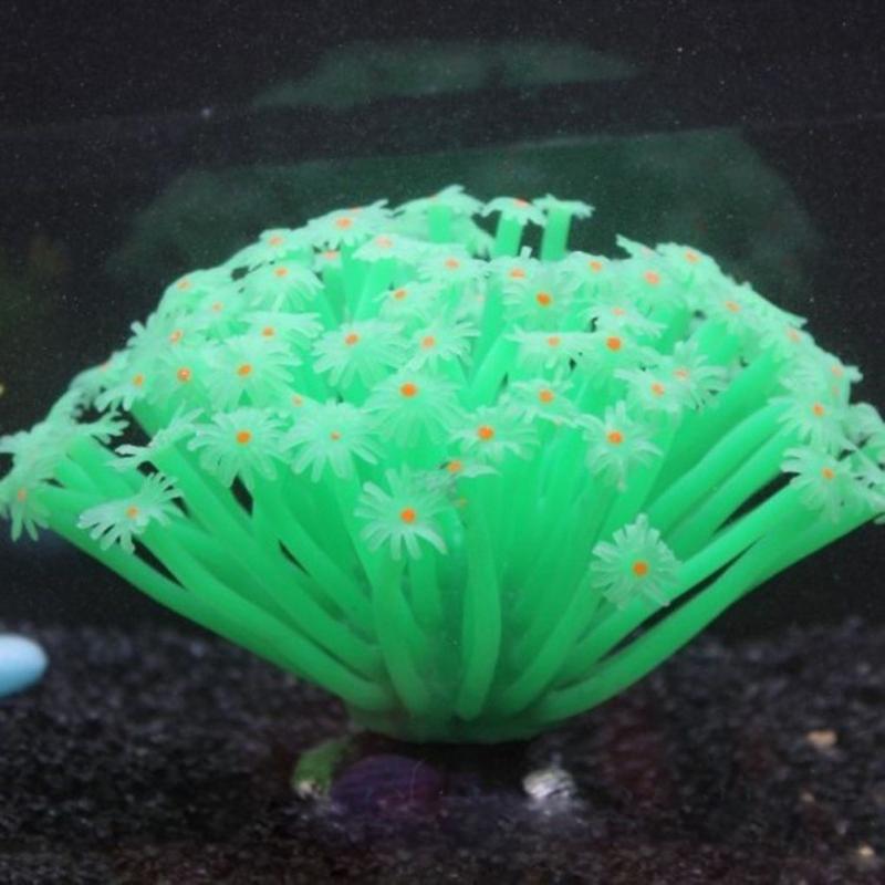 Weiche Silikon Künstliche Seeanemone Mehrfarbig Imitierte Korallenornamente Für Fischaquarium