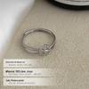 Adjustable S925 Silver Luxury Full Diamond Cross Ring for Women’s Index Finger