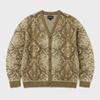 Dieser ist Nie Das Python Jacquard Strick Cardigan Braun
