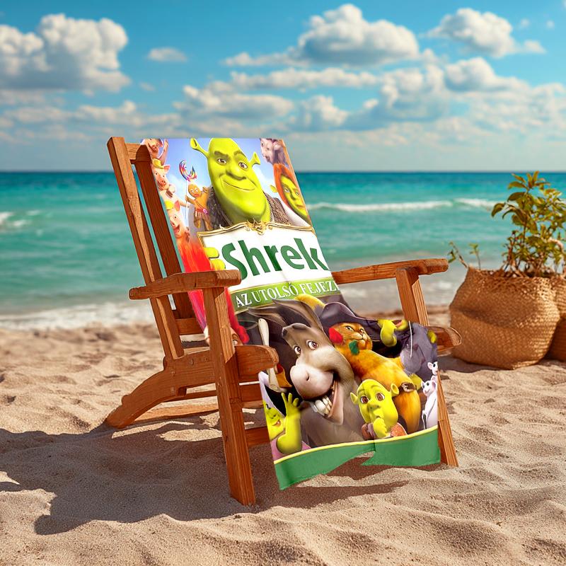 1pc Shrek4 Beach Towel, Comfortable and Thick, and Swimming/Bath/Picnic/Camping Towel, Suitable for Seaside Beaches