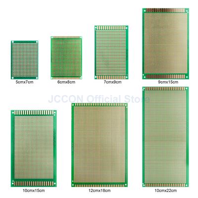 7Pcs PCB Prototype Board Schaltung Protoboard Universal DIY Einloch Löten Platte 5x7 6x8 7x9 9x15 10x15 10x22 12x18 Gemischte Boards