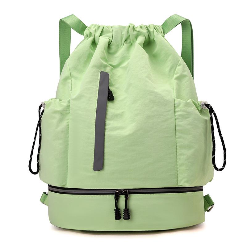 Stylish Outdoor Basketball Backpack with Reflective Strips - Lightweight, Large Capacity, Drawstring Closure