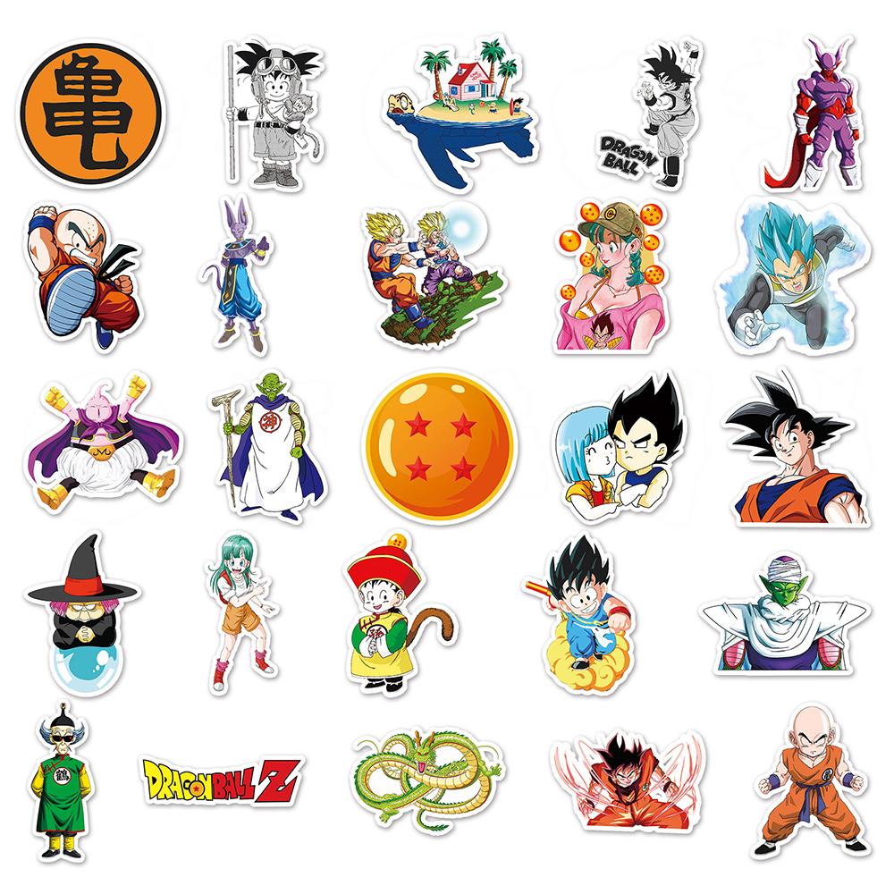 10/30/50pcs Cartoon Dragon Ball Graffiti Stickers Classic Manga Son Goku Decals DIY Skateboard Helmet Anime Graffiti Sticker Toy