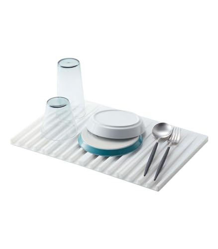 

Yamazaki Home Tower Foldable Drainer Tray – Kitchen Dish Drying Mat