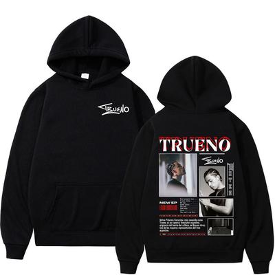 Rapper Trueno Album Tour 2025 Gothic Punk Hoodie Winter Langärmlig Dick Hip-Hop Pullover Mann Frau Vintage Kapuzen-Sweatshirts