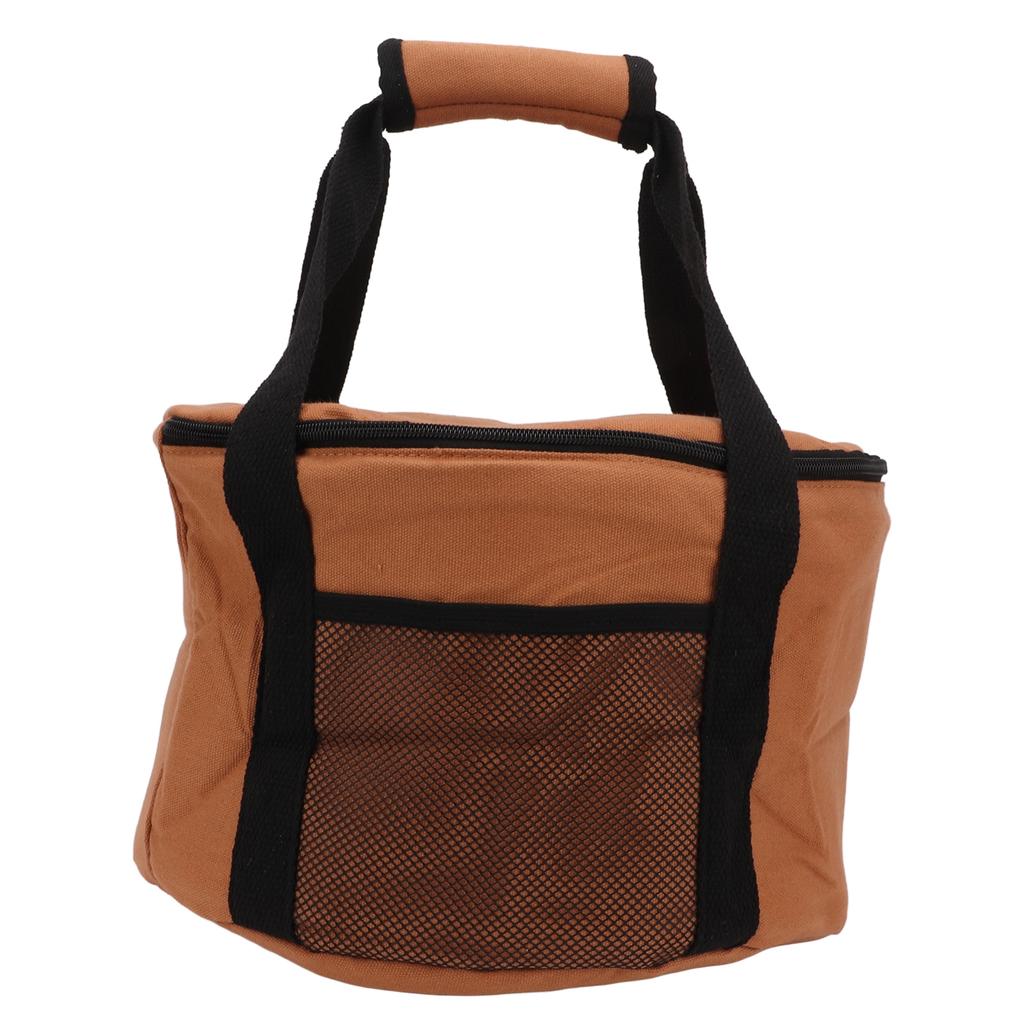 Camping Geschirr Aufbewahrungstasche 13,7L Großes Fassungsvermögen Weiche Auskleidung Wasserdicht Runde Picknick Aufbewahrungstasche für Outdoor BBQ