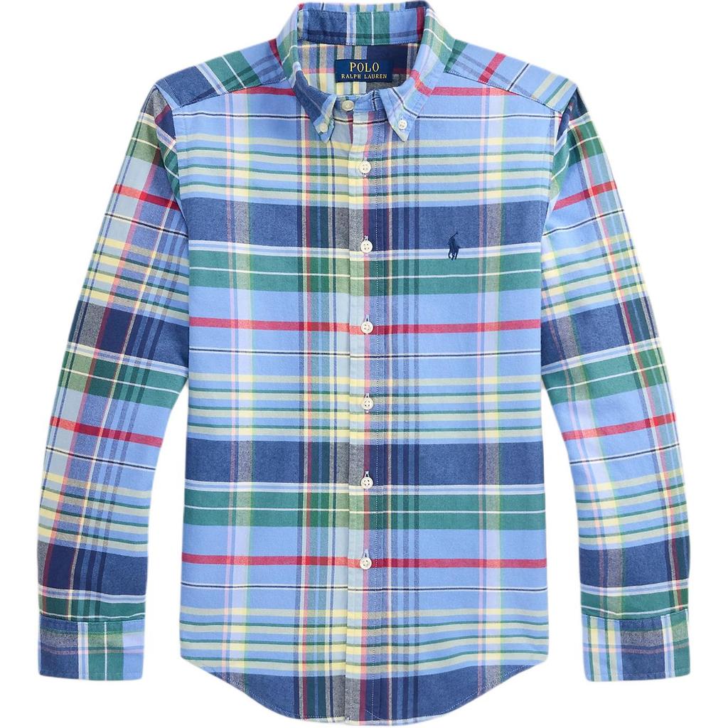 Polo Ralph Lauren Casual Shirt Plaid Flannel Collar Long Sleeve Kids Kids Shirts 323979315-003