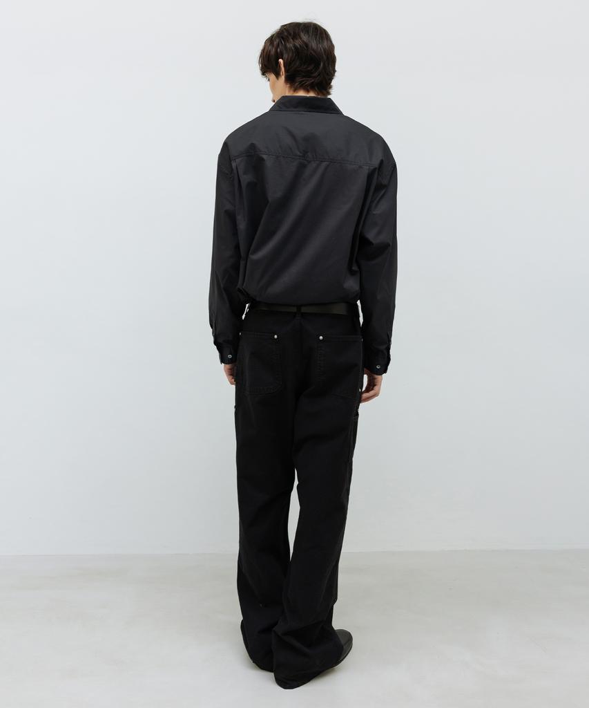 INSILENCE Washed High Density Shirt Mud Black