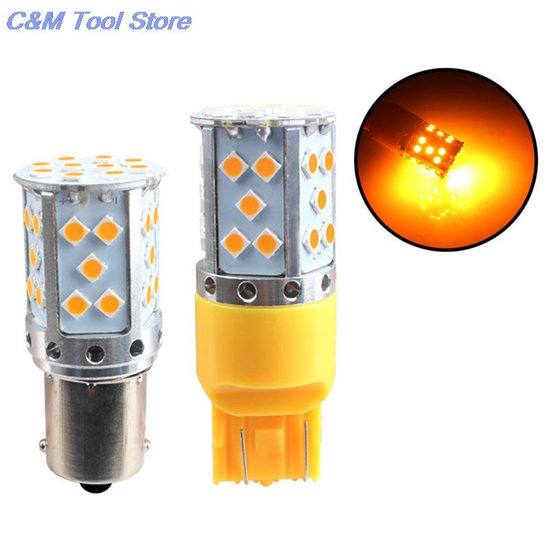 1156 7440 T20 3030 35smd Bulb Canbus W21W LED Lamp Car Turn Signal Ligh For Car Turn Signal Light Amber White