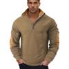 Spring and Autumn Men's Outdoor Casual Embroidery Color Matching Stand-up Collar Long-sleeved Sweater