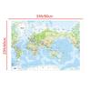 World Map Wall Mural Physical Topographic Map Poster Wallpaper for Living Room Office Study Education School Classroom Large Wall Decor art