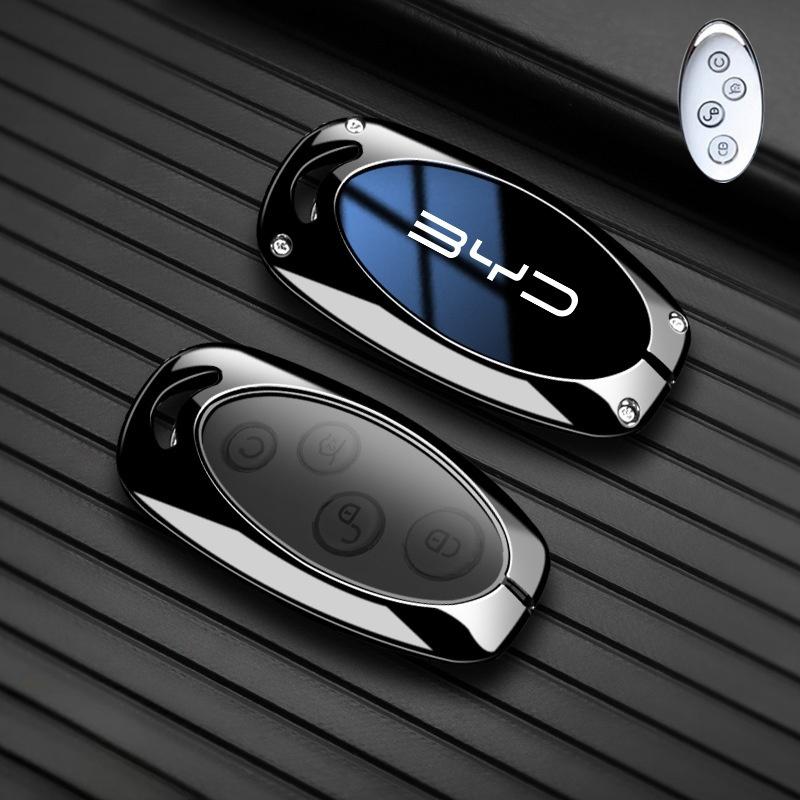 Étui Porte-Clé Télécommande Voiture Coque Housse Sac pour BYD Song Plus Atto 3 Han EV Tang DM Qin Seal Dolphin Accessoires Porte-Clés