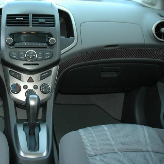 Carbon Fiber Passenger Dashboard Panel Cover Trim For Chevrolet Sonic 2012-2016