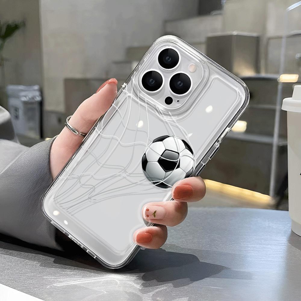 The Ball Went Into the Net Phone Case iPhone 15 Pro Max 11 12 13 16 14 Plus 7 8 XS Silicone Shockproof Case Lens Protector Shell