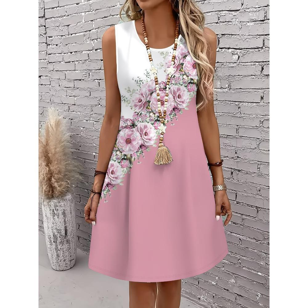 Summer Hawaii Scenery 3D Print Beach Dresses Women Loose Party Dress Sleeveless Sundress Casual Flower Tank Short Dresses 2025