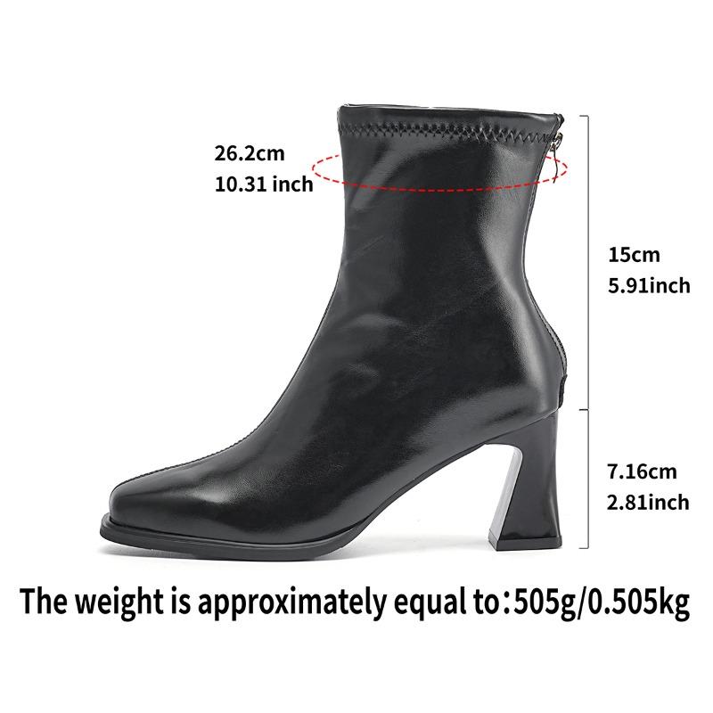 Vintage Square Toe Thick Heel Women Ankle Boots Autumn Winter Female Shoes Street Style Banquet Party Short Botas Mujer