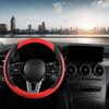 Car Steering Wheel Cover, Microfiber Leather Steering Wheel Cover Red,Universal 15 Inch Anti-Slip Comfortable Steering Wheel Covers Men Women