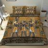 Ancient Egypt Anubis Duvet Cover Set Egyptian Symbol Culture Bedding Sets Vintage Pharaoh Pyramid Boho Tribal Quilt Cover Queen