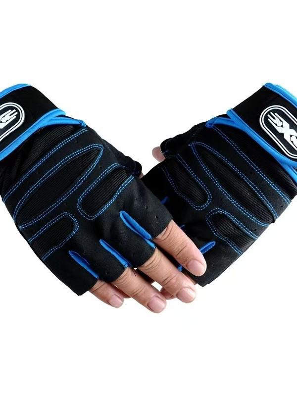 Unisex Non-slip Half Finger Fitness Gloves with Wrist Support for Outdoor Sports