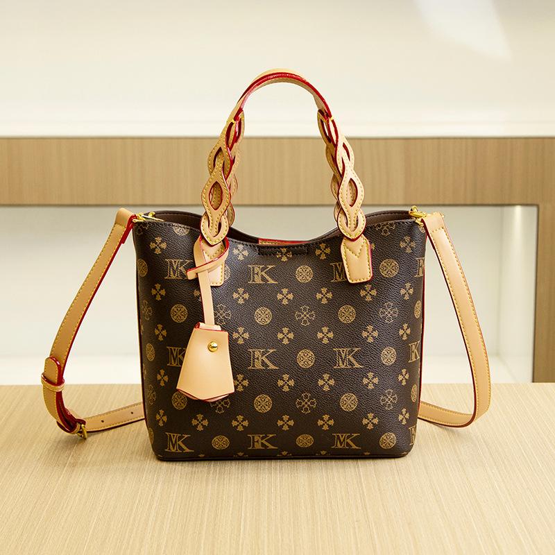 

Новая женская сумка, модная универсальная сумка-тоут высокого класса, принт для поездок на работу, ручная сумка-тоут, на плечо, кроссбоди темно-коричневого