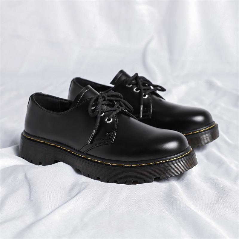 3186 Men's Shoes New Spring Black Casual Leather Shoes Men's Business Dress Low-top Tooling Shoes
