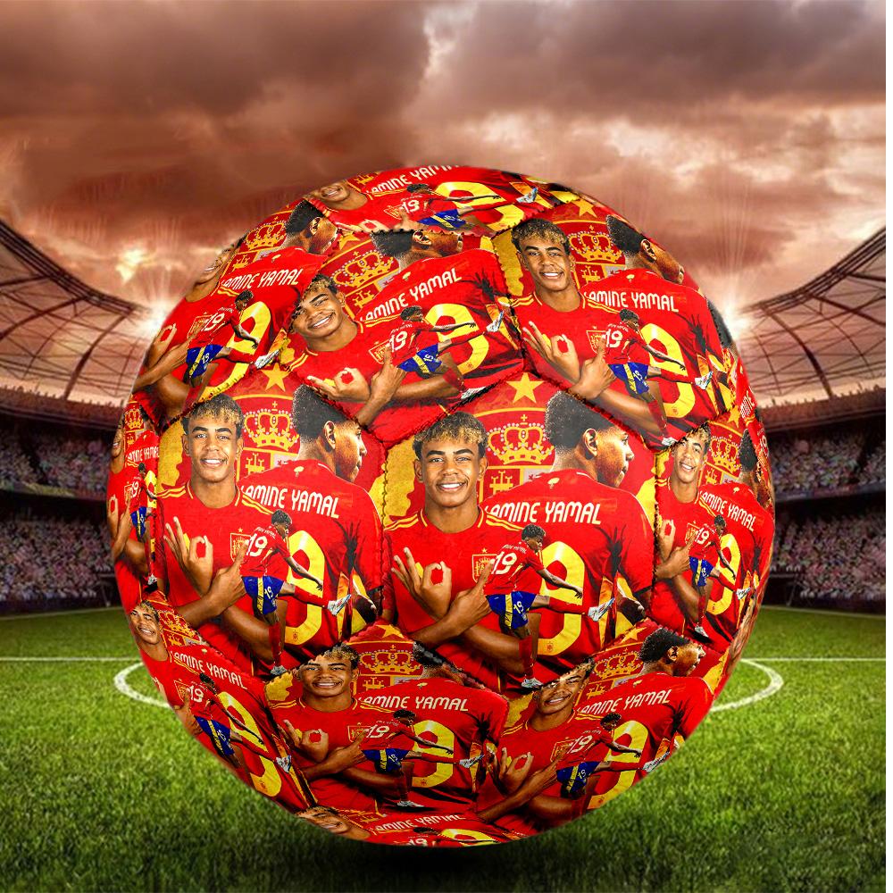 Lamine Yamal Size 5 Football High Elastic Soccer Ball For Outdoor Competition Daily Training Play