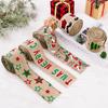 5M Christmas Ribbon Brown Wrapping Ribbon Craft Cotton Christmas Tree Star Ribbons for Gift Wrapping Crafts Xmas Tree Bows Cakes Cards Decor