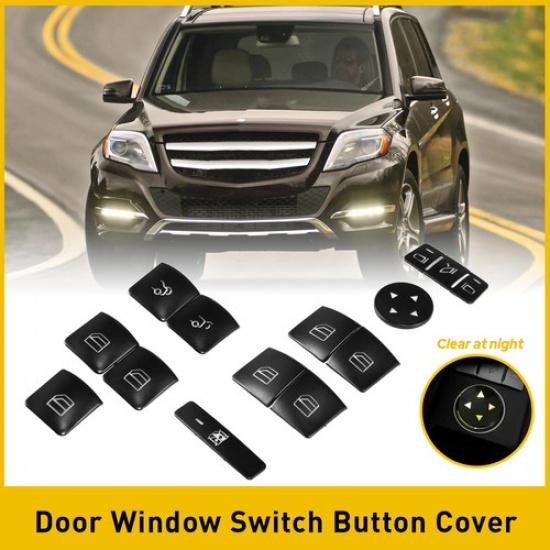 Piece of Door 14 Window for Benz Switch Cover Button Sticker fit E200 2012-2015