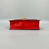 [Pre-Owned] Sylvie Gold Buckle Striped Web Ribbon Bow Wide Shoulder Strap Leather Shoulder Crossbody Handbag Small - Very Good #1P3ZKLB