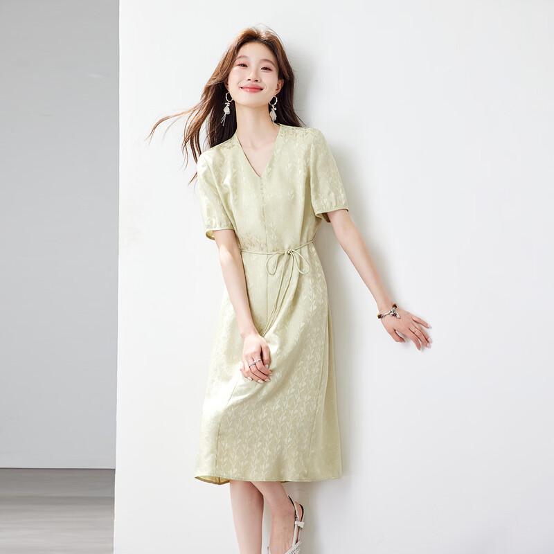 Srcr 19 Momme Silk Charmeuse Elegant Summer Dress M
