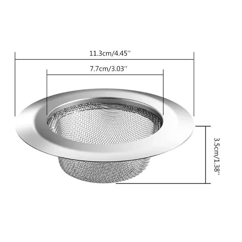 Kitchen Sink Strainer Drain Hair Catcher Bath Stopper Plug Stainless Steel Sewer Filter with Lid Bathroom Accessories
