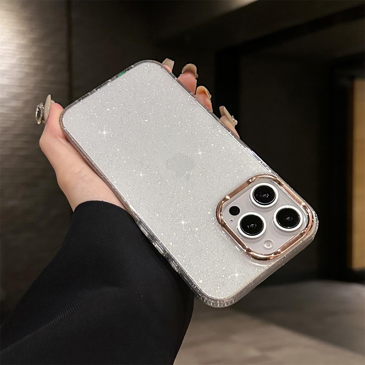 

IPhone 16 Золотой Блеск Электропокрытие Подходит для Apple 15pro Мобильный Чехол Прозрачный 14 Всесторонний Защитник Max iPhone16Pro