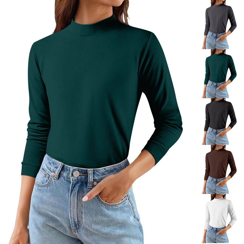 Women's Winter German Velvet Long Sleeve T-shirt Warm Bottom  Top