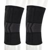 One Pair Knee Brace Support Black Nylon Knit Breathable Elastic Knee Pad Sleeve for Fitness Sports